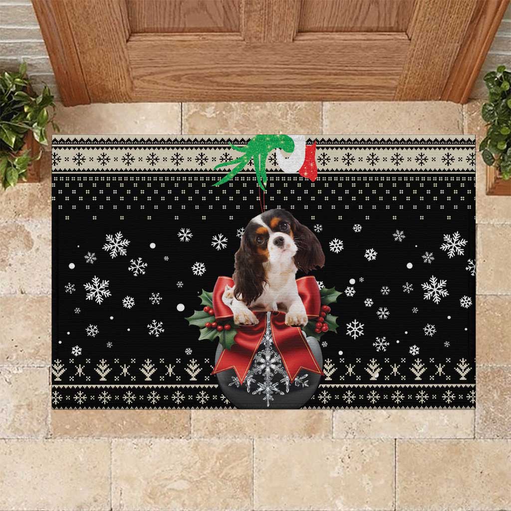 Cavalier King Charles Spaniel Xmas Ball Rubber Doormat Christmas Dog Lovers - Wonder Print Shop