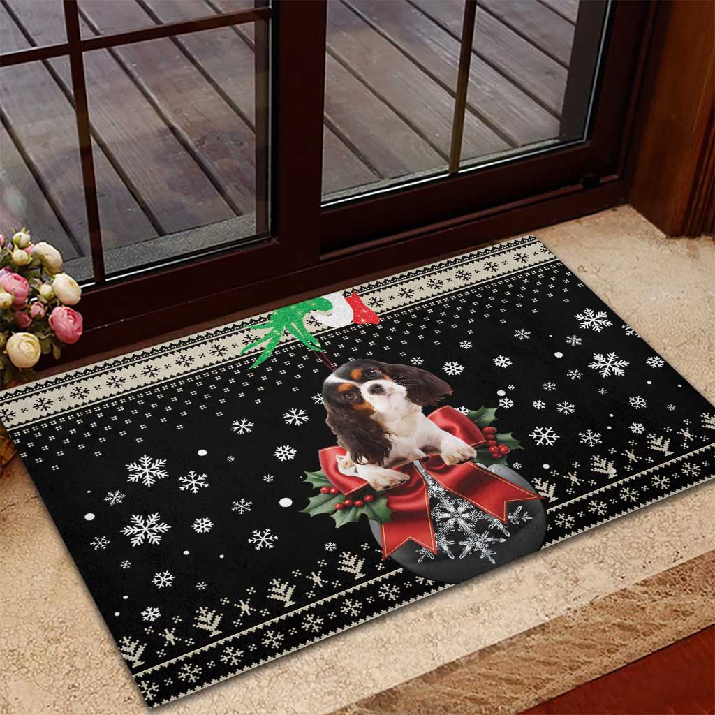 Cavalier King Charles Spaniel Xmas Ball Rubber Doormat Christmas Dog Lovers - Wonder Print Shop