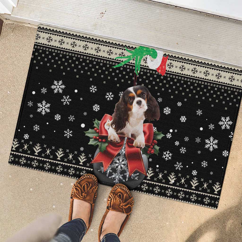 Cavalier King Charles Spaniel Xmas Ball Rubber Doormat Christmas Dog Lovers - Wonder Print Shop