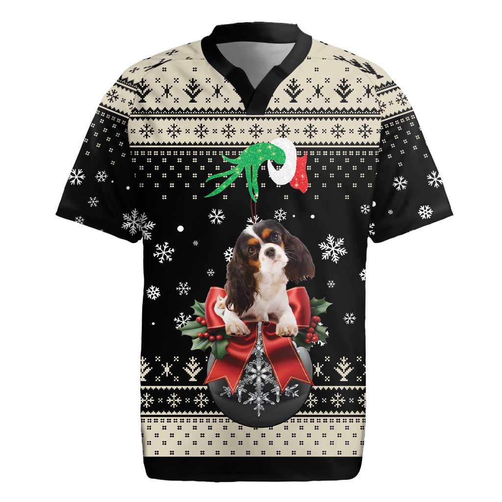 Cavalier King Charles Spaniel Xmas Ball Rugby Jersey Christmas Dog Lovers - Wonder Print Shop