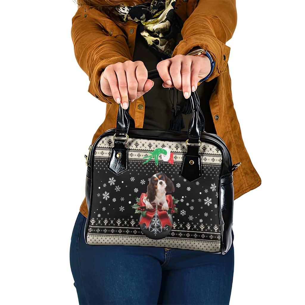 Cavalier King Charles Spaniel Xmas Ball Shoulder Handbag Christmas Dog Lovers