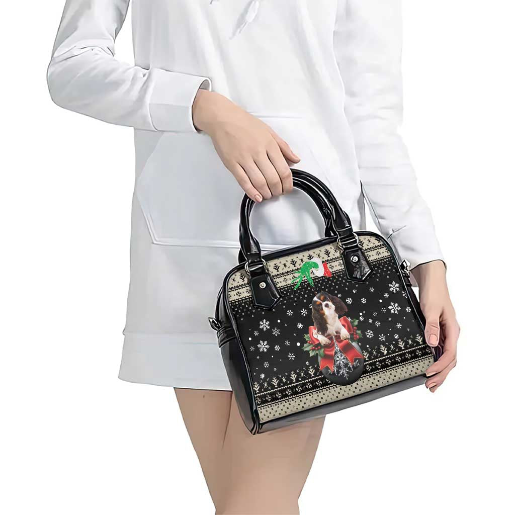 Cavalier King Charles Spaniel Xmas Ball Shoulder Handbag Christmas Dog Lovers