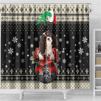 Cavalier King Charles Spaniel Xmas Ball Shower Curtain Christmas Dog Lovers