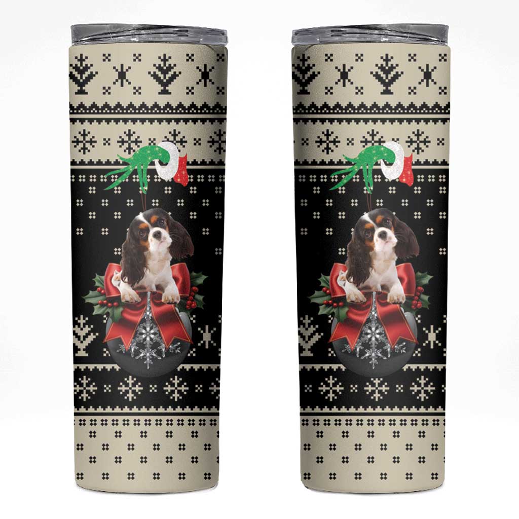 Cavalier King Charles Spaniel Xmas Ball Skinny Tumbler Christmas Dog Lovers - Wonder Print Shop