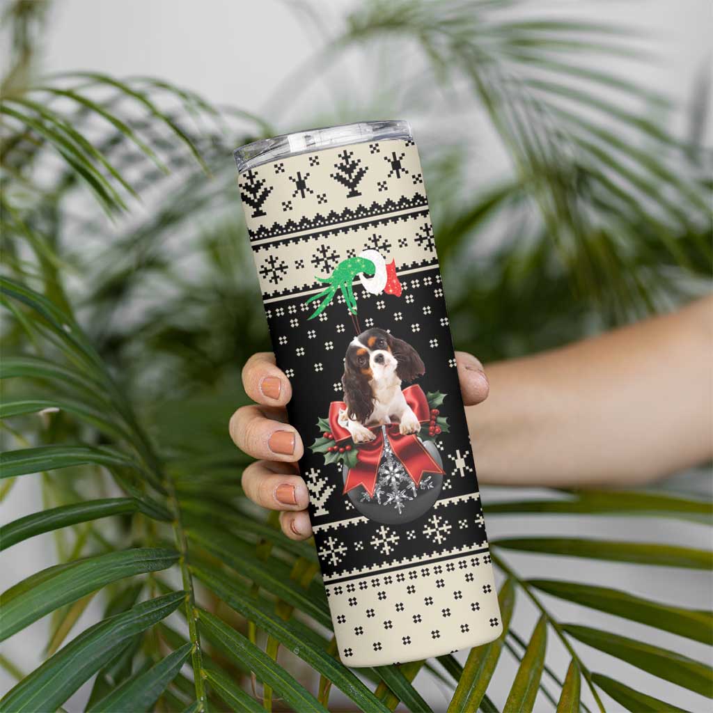 Cavalier King Charles Spaniel Xmas Ball Skinny Tumbler Christmas Dog Lovers - Wonder Print Shop