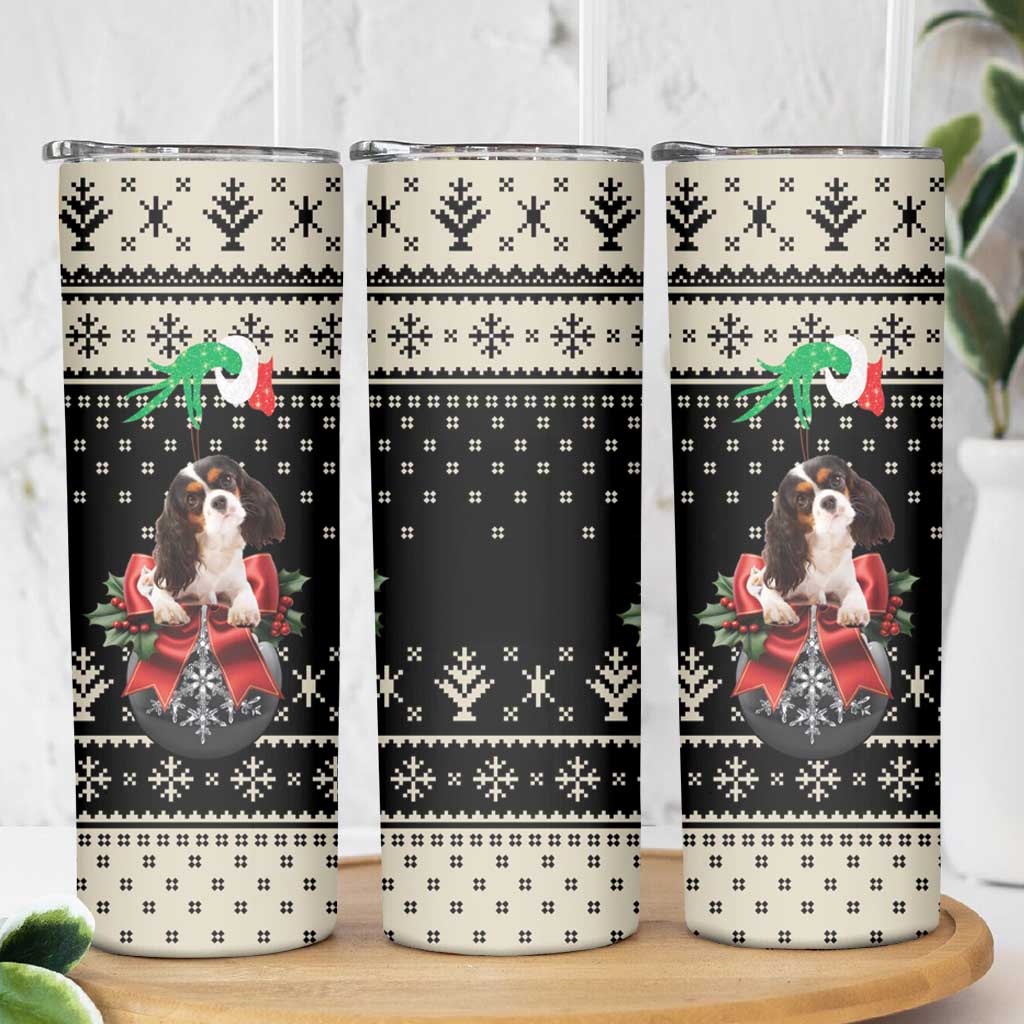 Cavalier King Charles Spaniel Xmas Ball Skinny Tumbler Christmas Dog Lovers - Wonder Print Shop