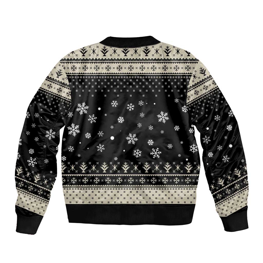Cavalier King Charles Spaniel Xmas Ball Sleeve Zip Bomber Jacket Christmas Dog Lovers - Wonder Print Shop
