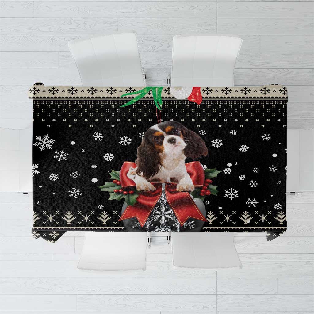Cavalier King Charles Spaniel Xmas Ball Tablecloth Christmas Dog Lovers - Wonder Print Shop