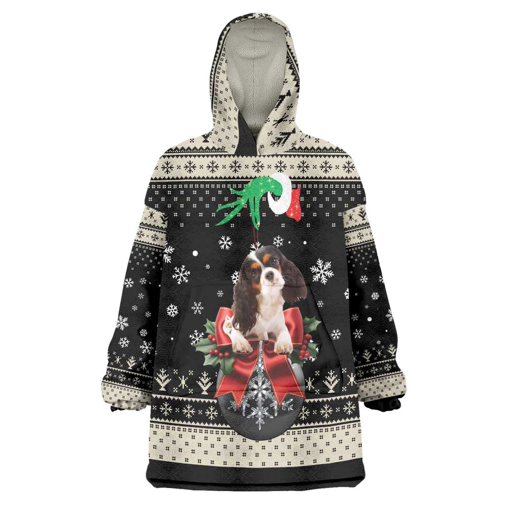 Cavalier King Charles Spaniel Xmas Ball Wearable Blanket Hoodie Christmas Dog Lovers - Wonder Print Shop