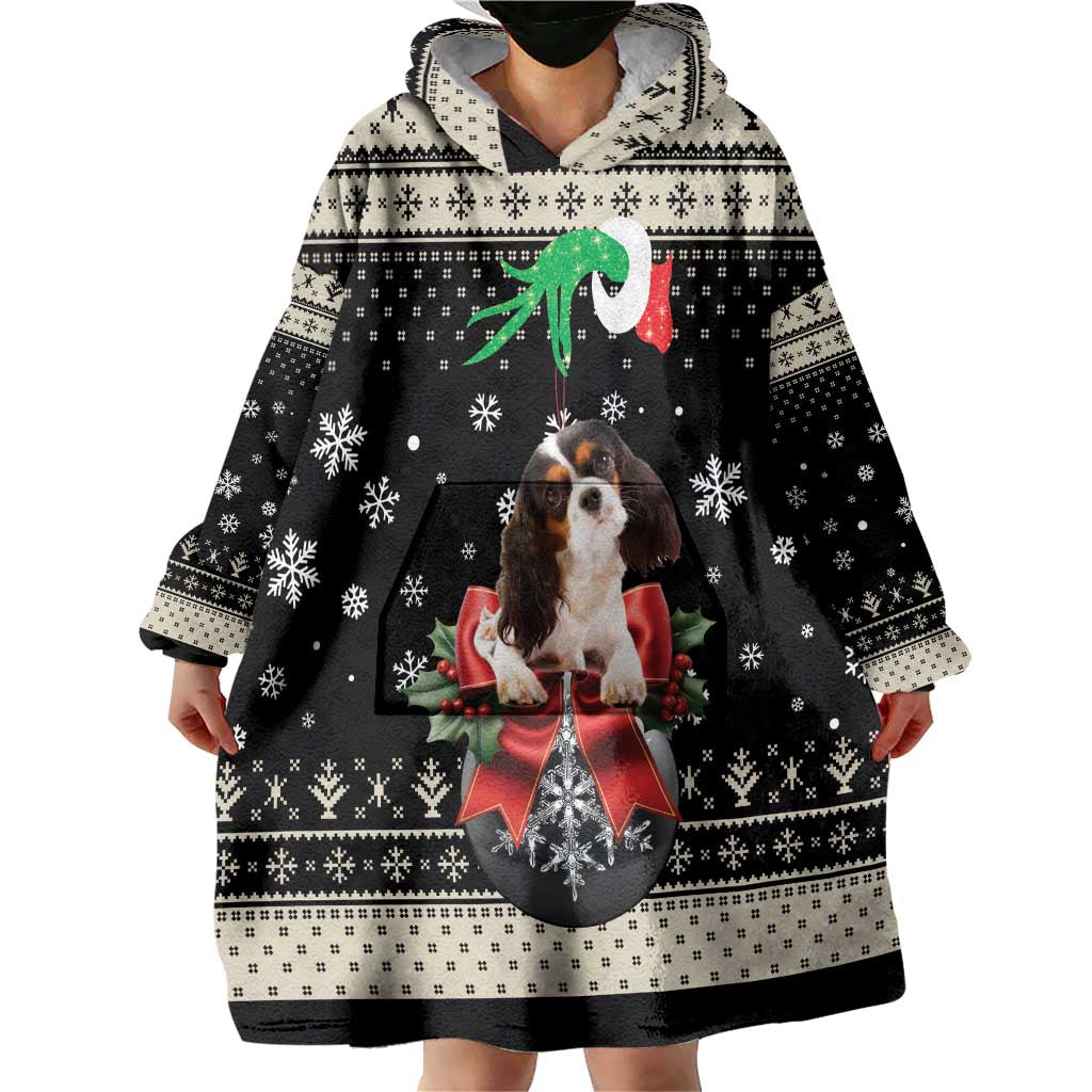 Cavalier King Charles Spaniel Xmas Ball Wearable Blanket Hoodie Christmas Dog Lovers - Wonder Print Shop