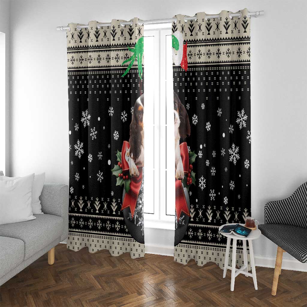 Cavalier King Charles Spaniel Xmas Ball Window Curtain Christmas Dog Lovers - Wonder Print Shop