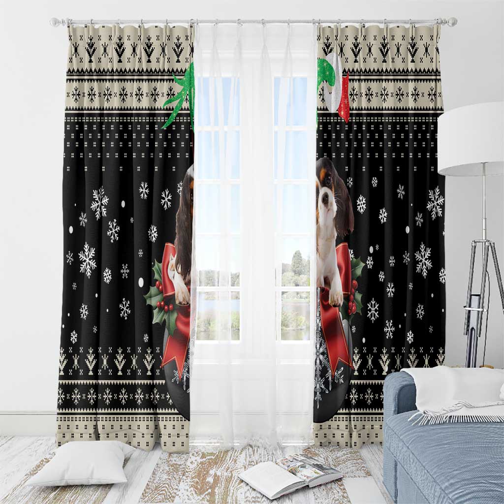 Cavalier King Charles Spaniel Xmas Ball Window Curtain Christmas Dog Lovers - Wonder Print Shop