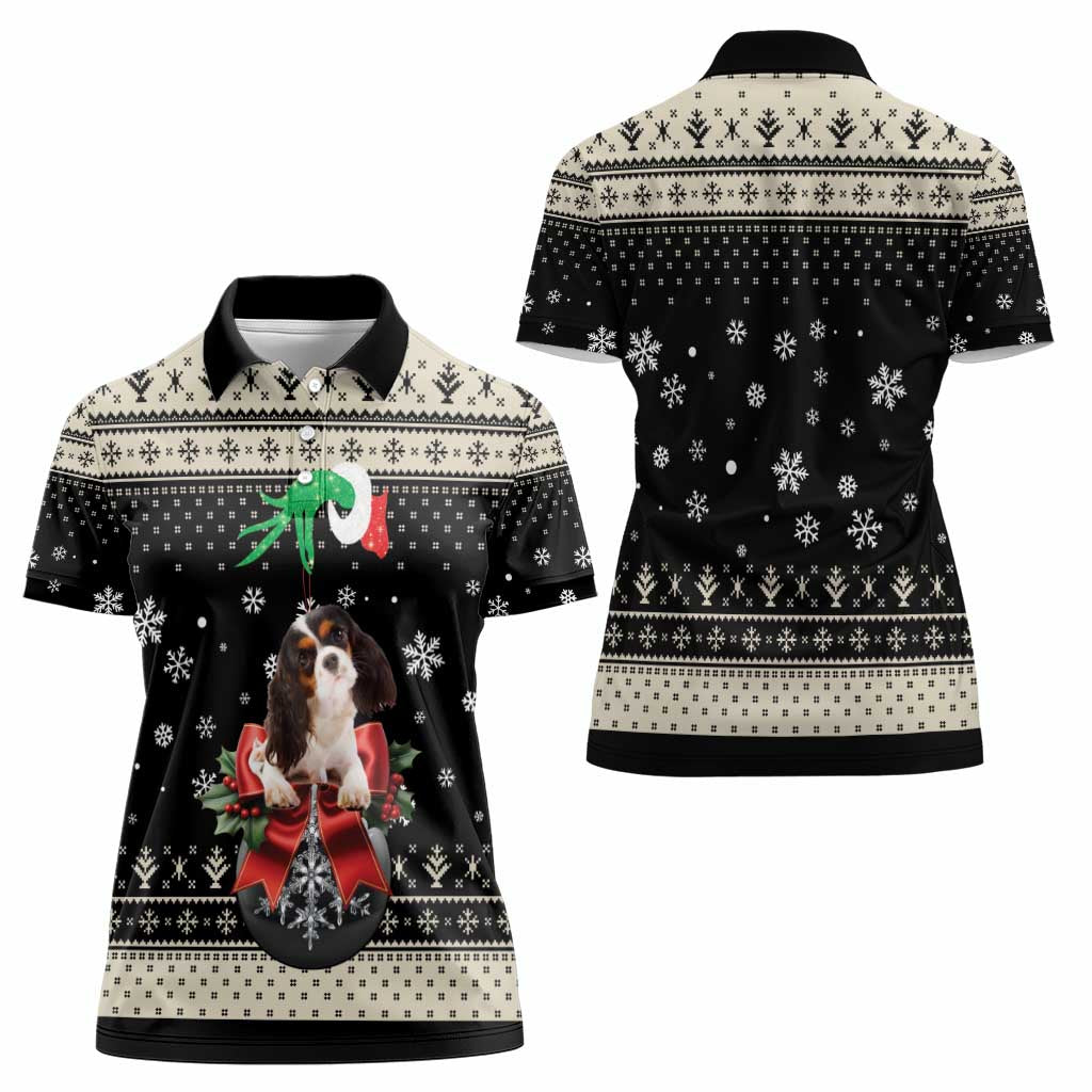 Cavalier King Charles Spaniel Xmas Ball Women Polo Shirt Christmas Dog Lovers - Wonder Print Shop