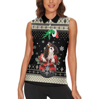 Cavalier King Charles Spaniel Xmas Ball Women Sleeveless Polo Shirt Christmas Dog Lovers - Wonder Print Shop