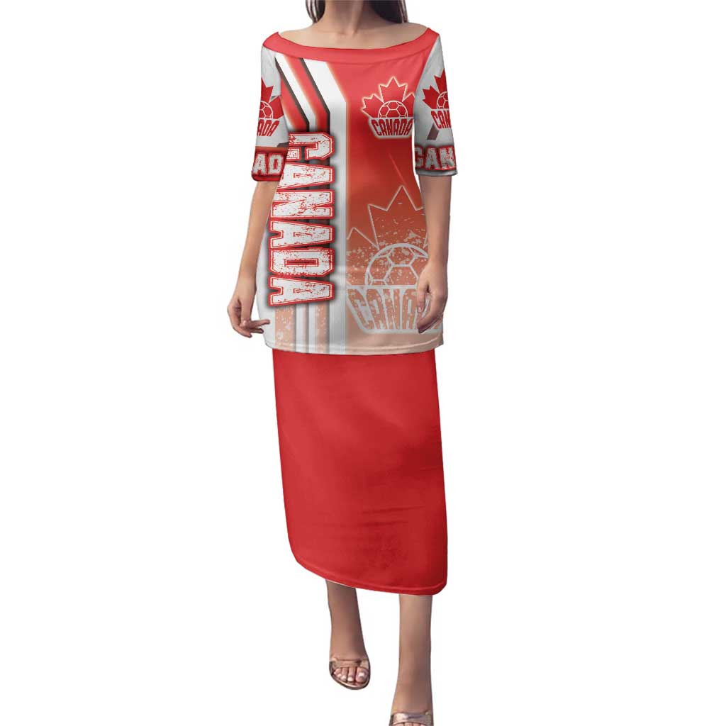 Canada Football Family Matching Puletasi and Hawaiian Shirt Canucks Soccer - Road To Champion