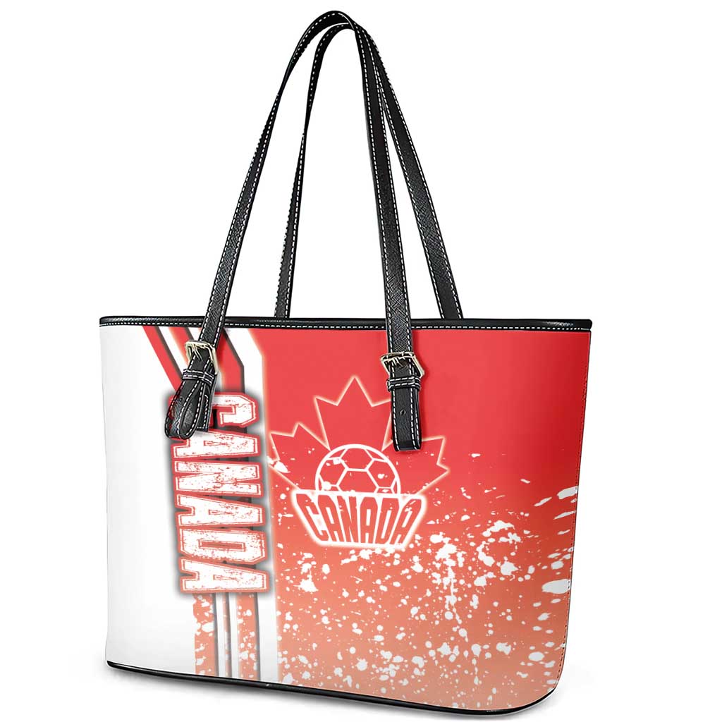 Canada Football Leather Tote Bag Canucks Soccer - Road To Champion