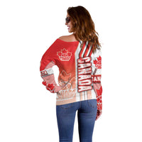 Canada Football Off Shoulder Sweater Canucks Soccer - Road To Champion