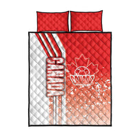 Canada Football Quilt Bed Set Canucks Soccer - Road To Champion