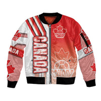 Canada Football Sleeve Zip Bomber Jacket Canucks Soccer - Road To Champion