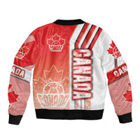 Canada Football Sleeve Zip Bomber Jacket Canucks Soccer - Road To Champion