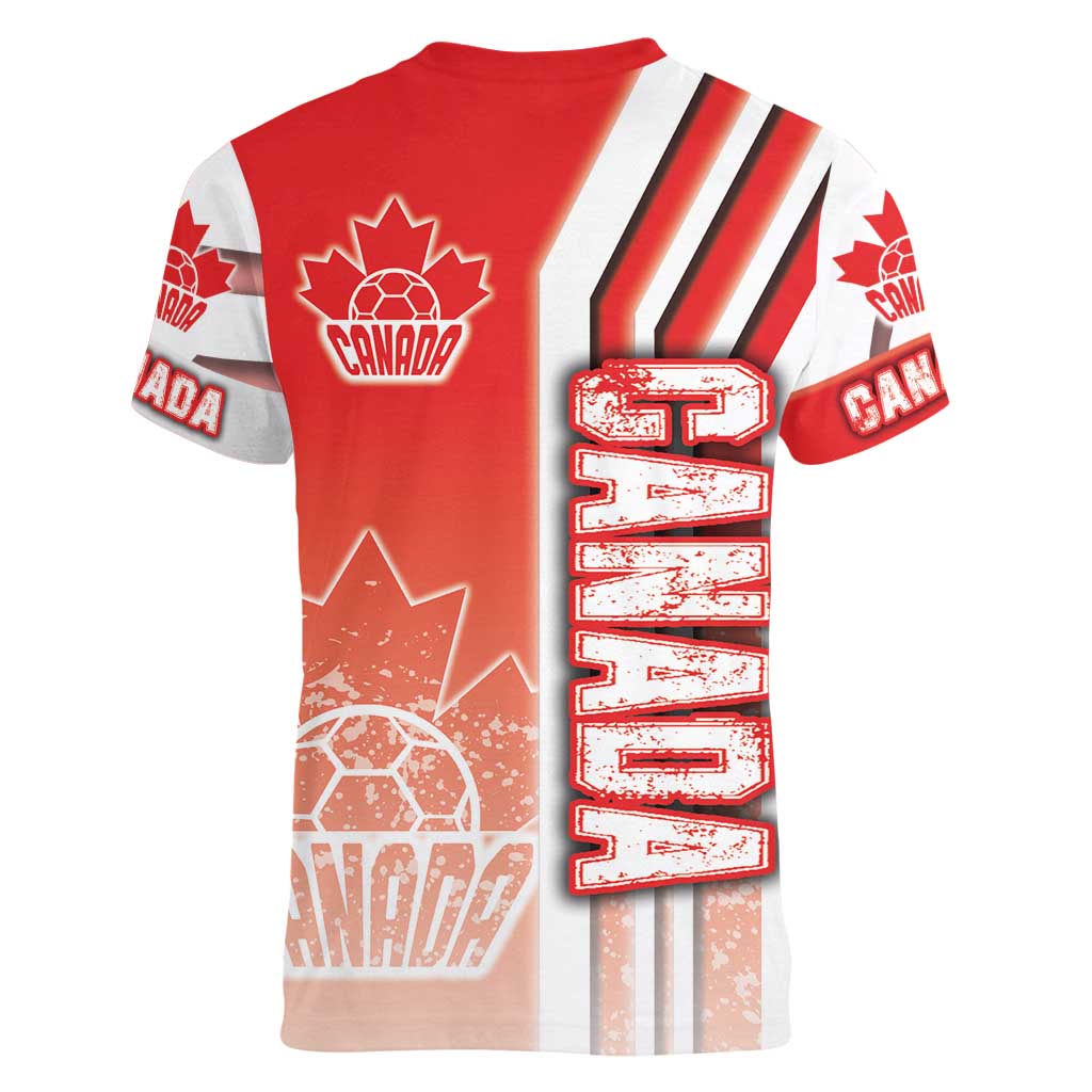 Canada Football Women V-Neck T-Shirt Canucks Soccer - Road To Champion