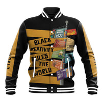 Black Creativity Rules The World Baseball Jacket African Creativity - Wonder Print Shop