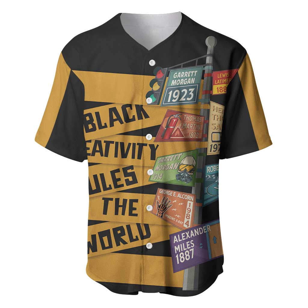 Black Creativity Rules The World Baseball Jersey African Creativity - Wonder Print Shop