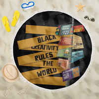 Black Creativity Rules The World Beach Blanket African Creativity - Wonder Print Shop