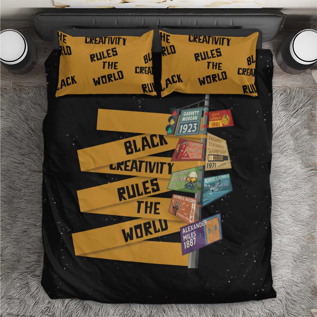 Black Creativity Rules The World Bedding Set African Creativity - Wonder Print Shop