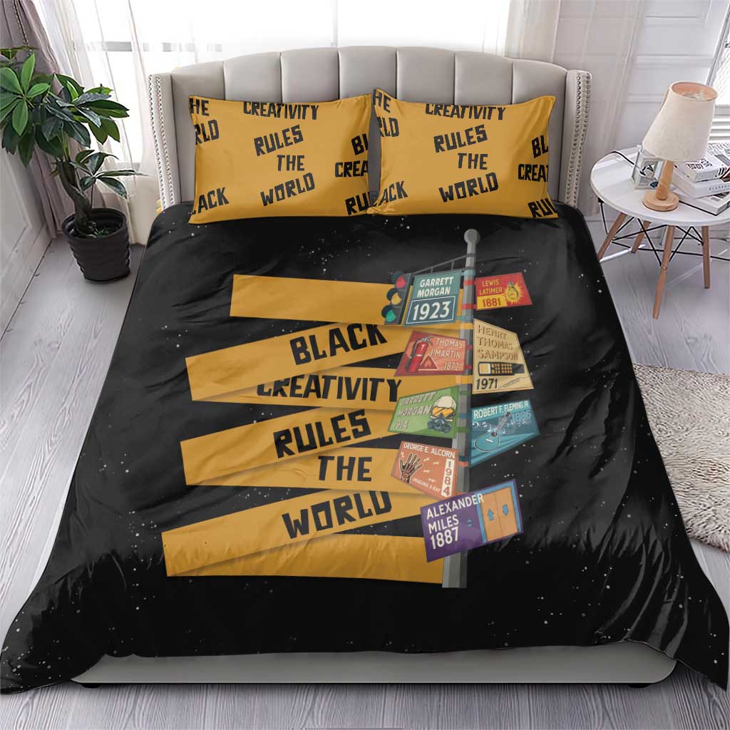 Black Creativity Rules The World Bedding Set African Creativity - Wonder Print Shop