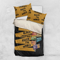Black Creativity Rules The World Bedding Set African Creativity - Wonder Print Shop