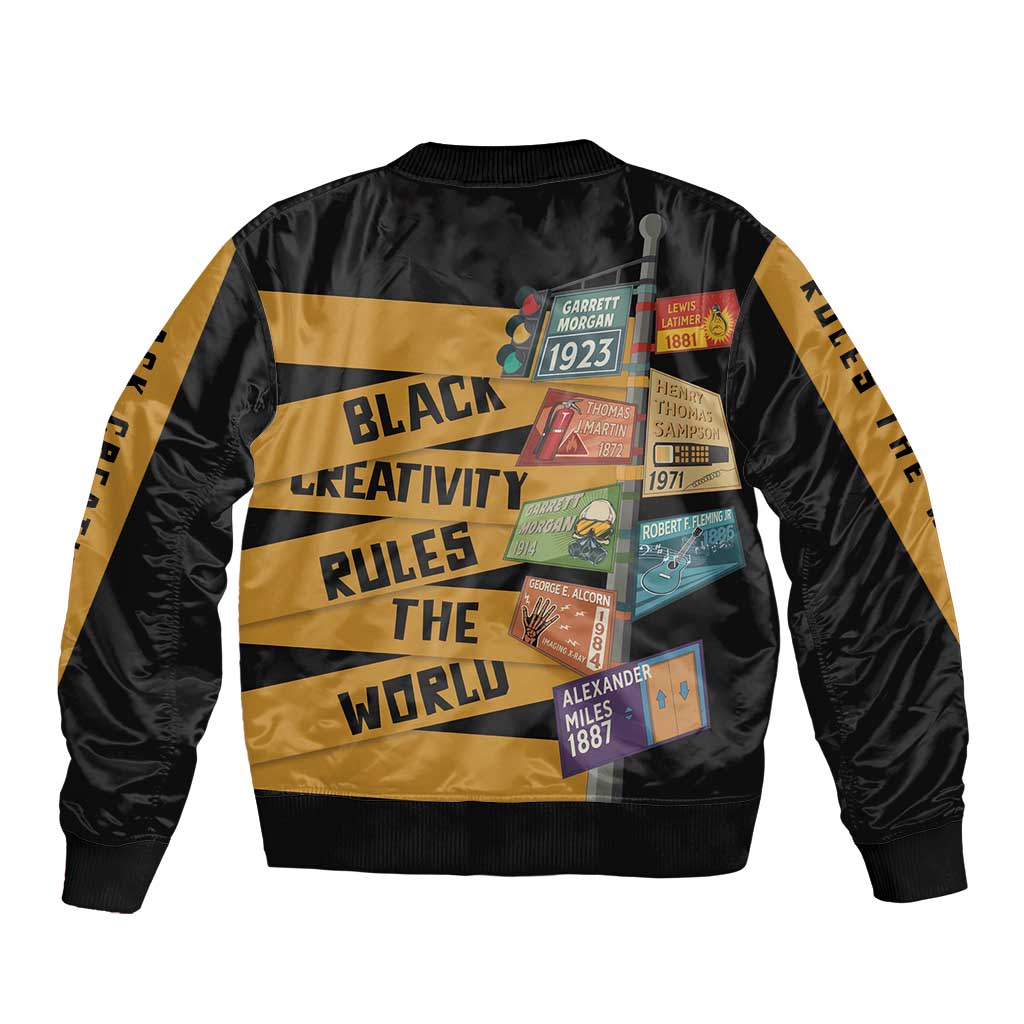 Black Creativity Rules The World Bomber Jacket African Creativity - Wonder Print Shop