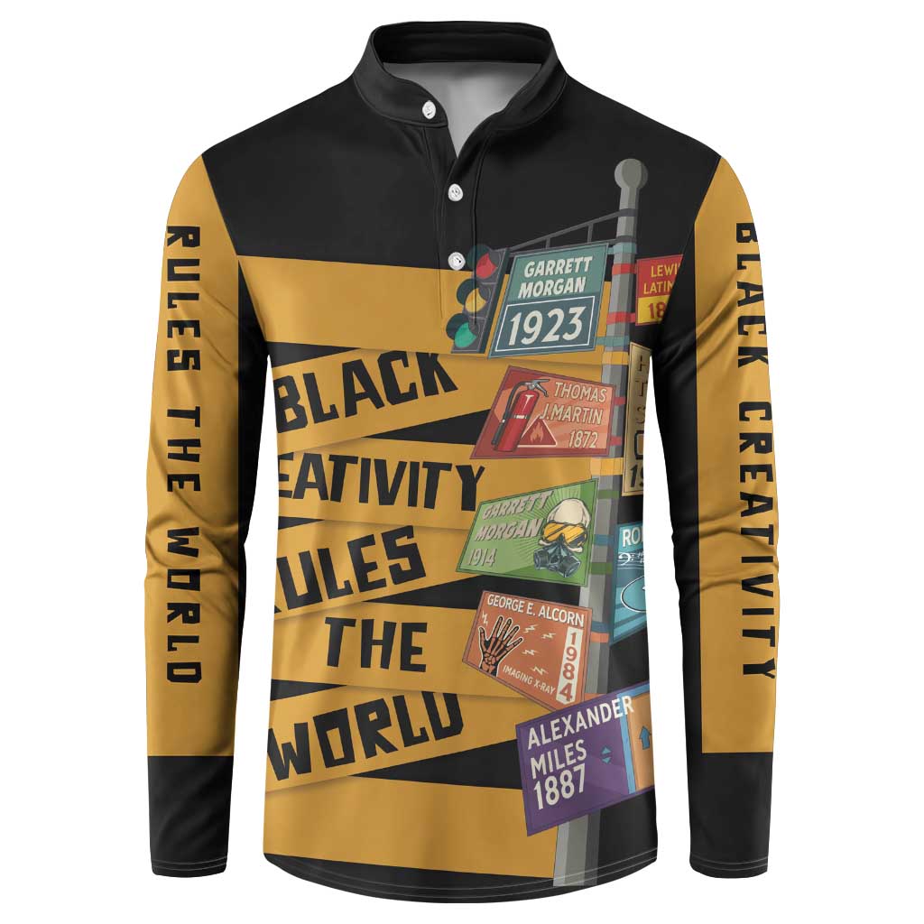 Black Creativity Rules The World Button Sweatshirt African Creativity - Wonder Print Shop