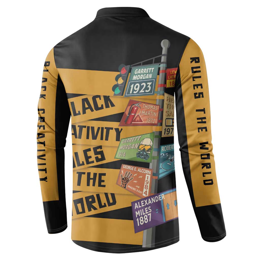 Black Creativity Rules The World Button Sweatshirt African Creativity - Wonder Print Shop