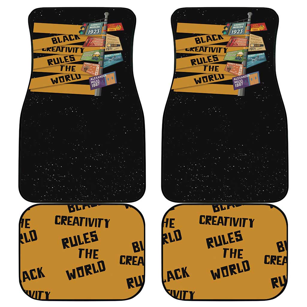 Black Creativity Rules The World Car Mats African Creativity - Wonder Print Shop