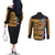 Black Creativity Rules The World Couples Matching Off The Shoulder Long Sleeve Dress and Long Sleeve Button Shirt African Creativity