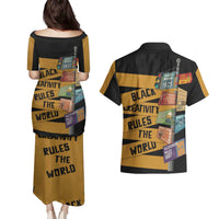 Black Creativity Rules The World Couples Matching Puletasi and Hawaiian Shirt African Creativity - Wonder Print Shop
