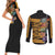 Black Creativity Rules The World Couples Matching Short Sleeve Bodycon Dress and Long Sleeve Button Shirt African Creativity - Wonder Print Shop