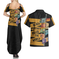 Black Creativity Rules The World Couples Matching Summer Maxi Dress and Hawaiian Shirt African Creativity - Wonder Print Shop