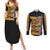 Black Creativity Rules The World Couples Matching Summer Maxi Dress and Long Sleeve Button Shirt African Creativity - Wonder Print Shop