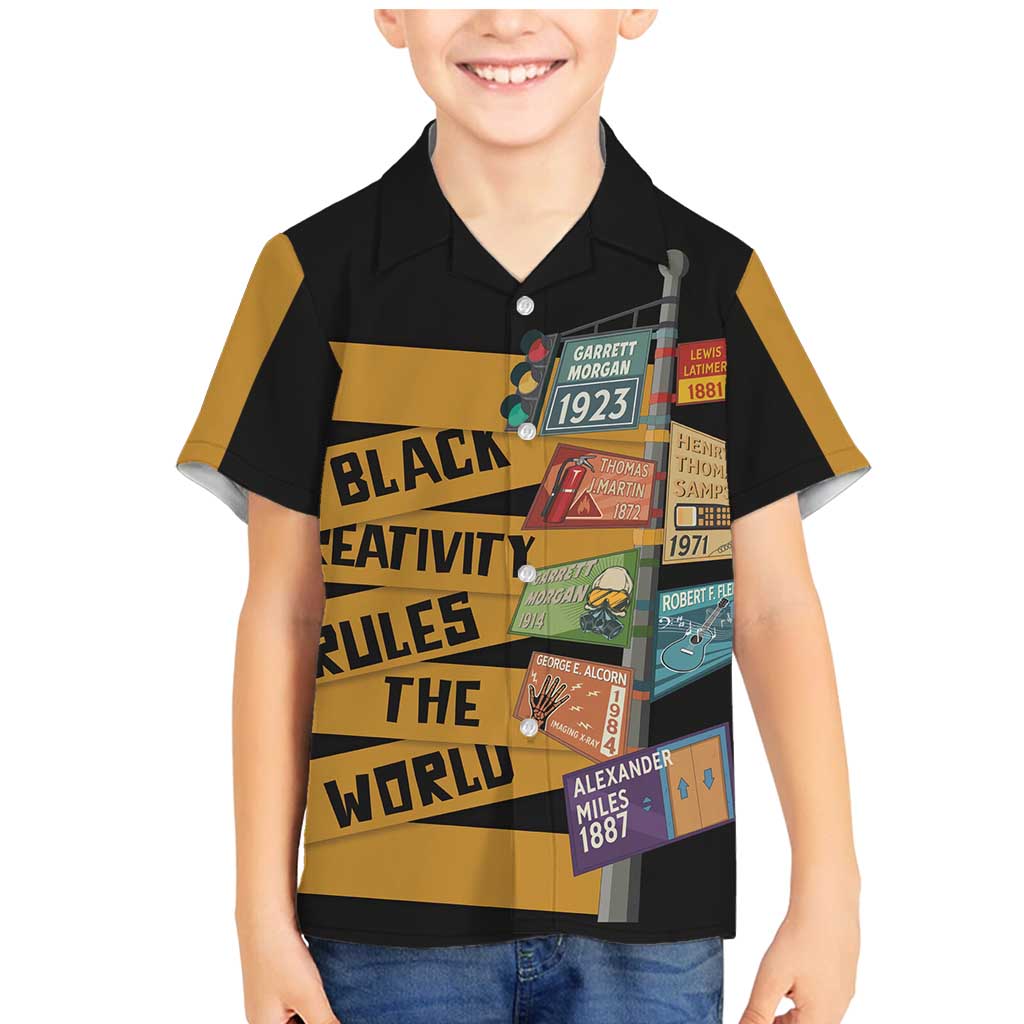 Black Creativity Rules The World Family Matching Mermaid Dress and Hawaiian Shirt African Creativity - Wonder Print Shop