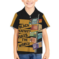 Black Creativity Rules The World Family Matching Tank Maxi Dress and Hawaiian Shirt African Creativity - Wonder Print Shop