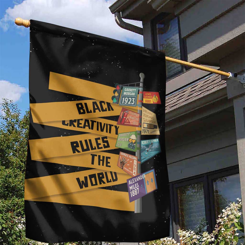 Black Creativity Rules The World Garden Flag African Creativity - Wonder Print Shop