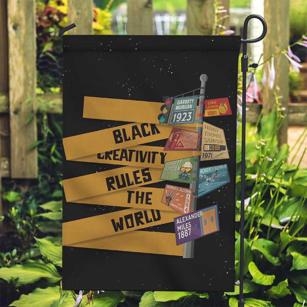 Black Creativity Rules The World Garden Flag African Creativity - Wonder Print Shop