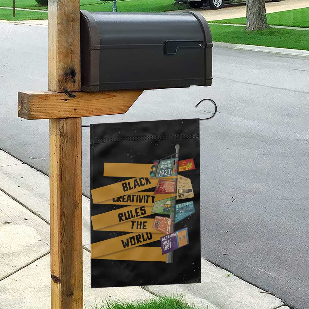 Black Creativity Rules The World Garden Flag African Creativity - Wonder Print Shop