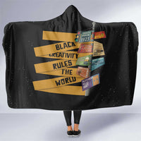 Black Creativity Rules The World Hooded Blanket African Creativity