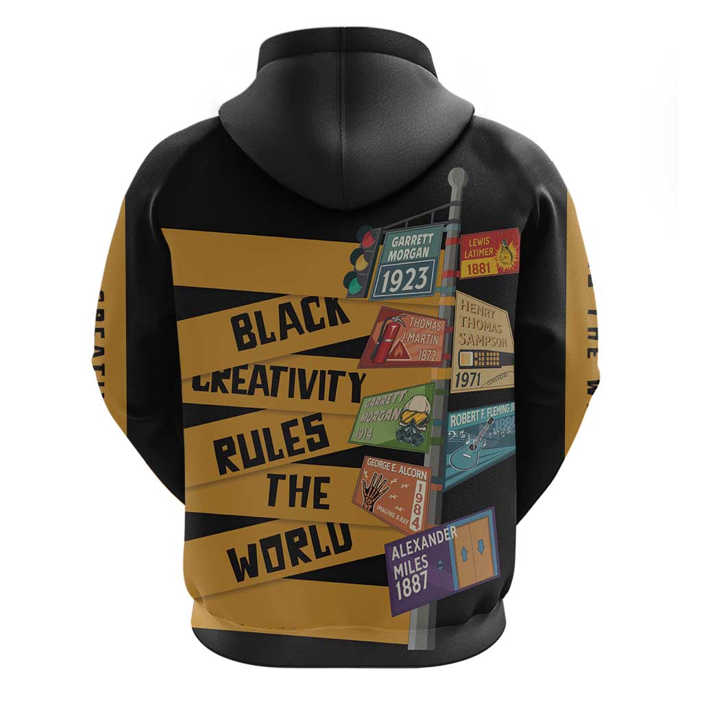 Black Creativity Rules The World Hoodie African Creativity - Wonder Print Shop