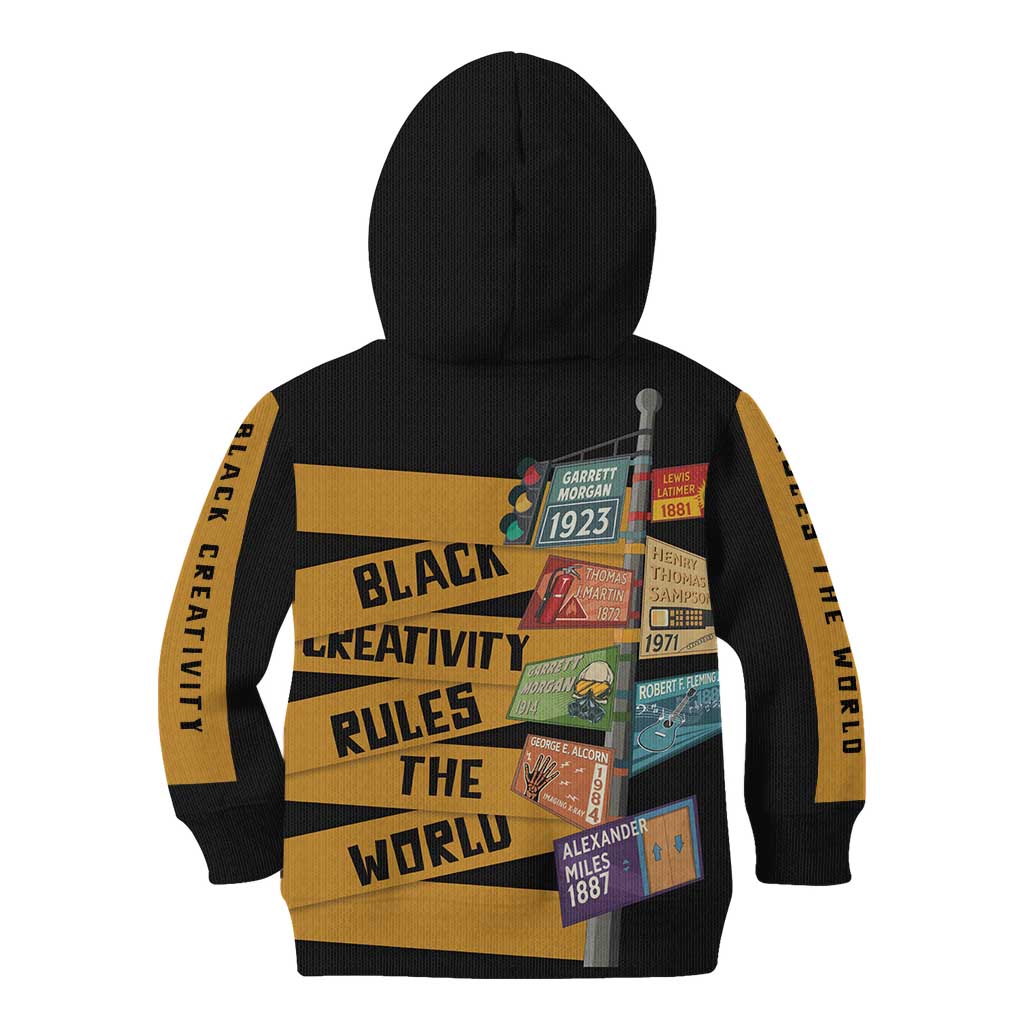 Black Creativity Rules The World Kid Hoodie African Creativity - Wonder Print Shop