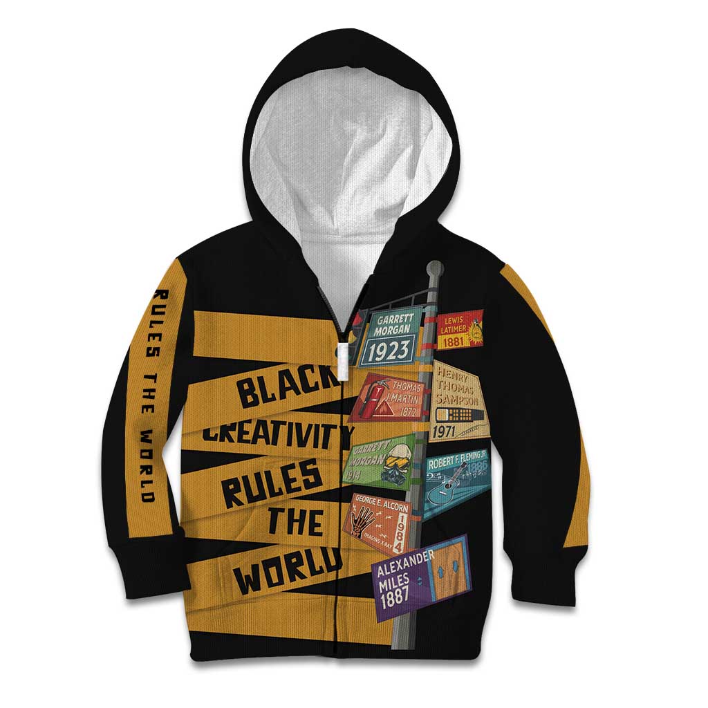 Black Creativity Rules The World Kid Hoodie African Creativity - Wonder Print Shop