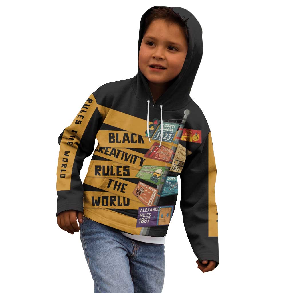 Black Creativity Rules The World Kid Hoodie African Creativity - Wonder Print Shop